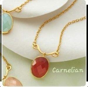 RED ENVELOPE Carnelian Gemstone Necklace